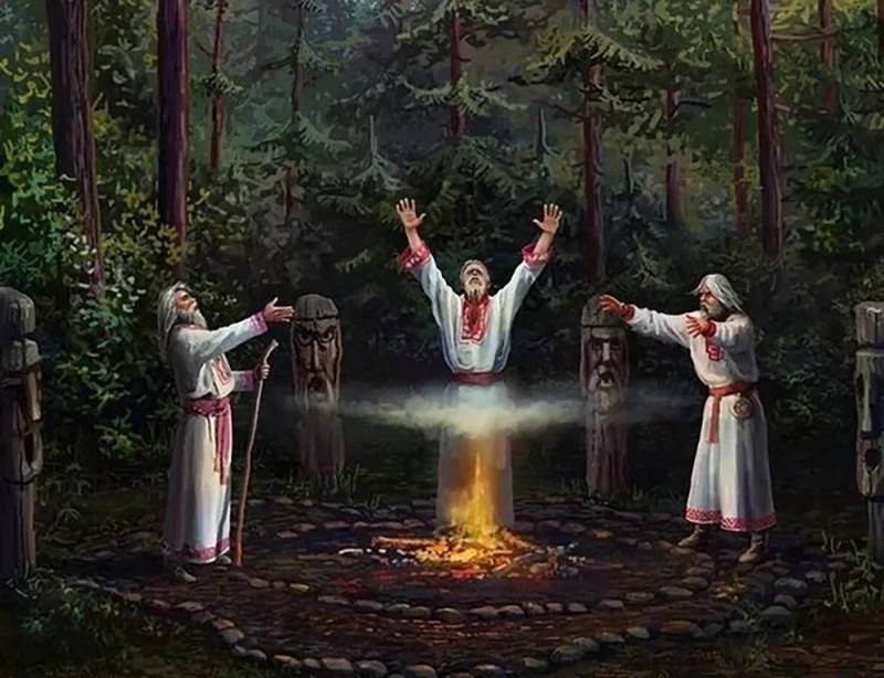 Create meme: Boris Olshansky night on Ivan Kupala, paganism of the ancient Slavs, Russian paganism