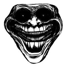 Create meme: troll meme is scary, trollface horror, scary trollface