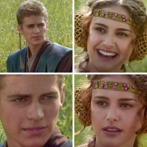 Create meme: Anakin Skywalker and Padme Meme, meme Anakin and Padme on a picnic, star wars meme anakin and padme