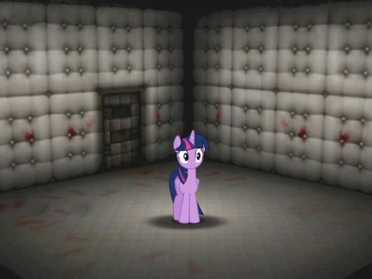 Create meme: pony , darkness, padded cell