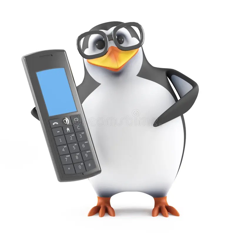 Create meme: the penguin with the phone, meme penguin, penguin with glasses
