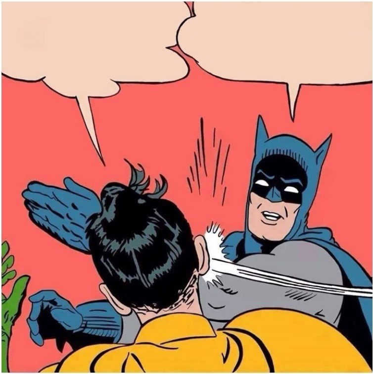 Create meme: slap robin batman robin, Batman slaps Robin, Batman 