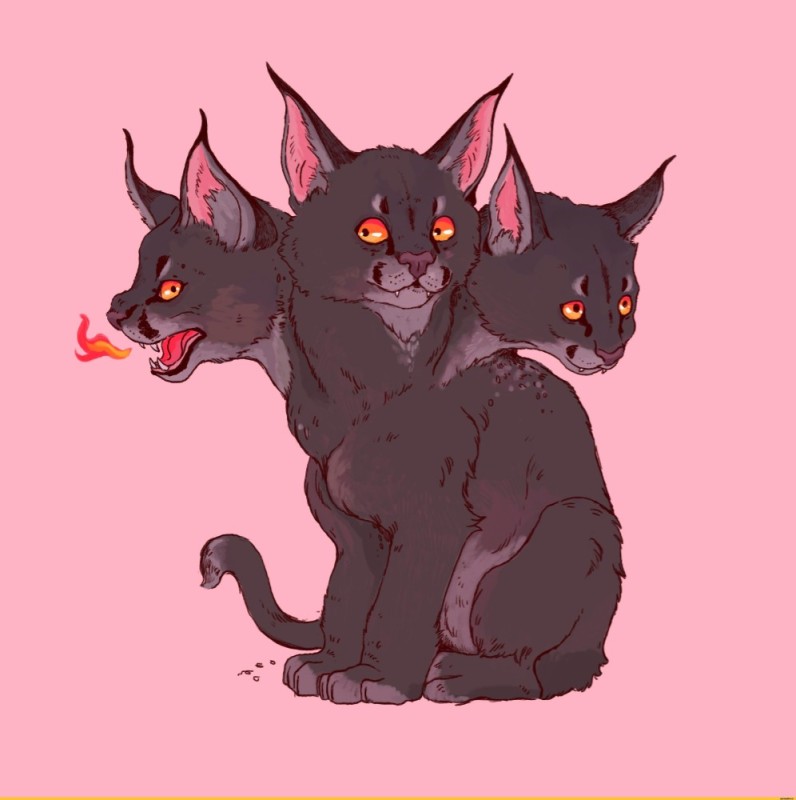 Create meme: cerberus dnd, cerberus art is cute, drawing of cerberus