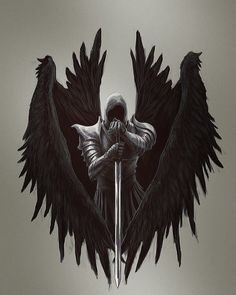 Create meme: fallen angel , demon wings tattoo, the wings of a demon