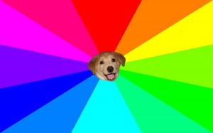 Создать мем: advice dog фон, мемы, собака мем радуга