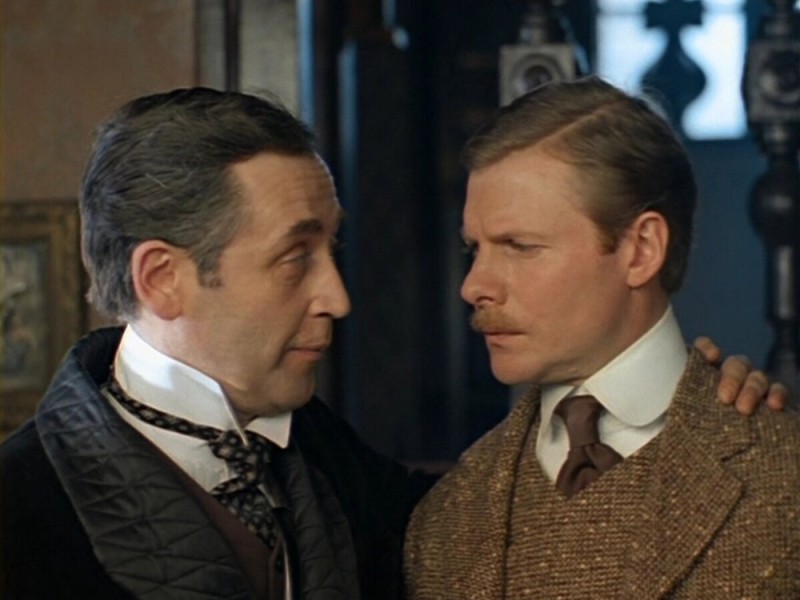 Create meme: Sherlock Holmes and Dr. Watson meet, Sherlock Holmes and Dr. Watson 1979 1986, Sherlock Holmes and Dr. Watson TV series