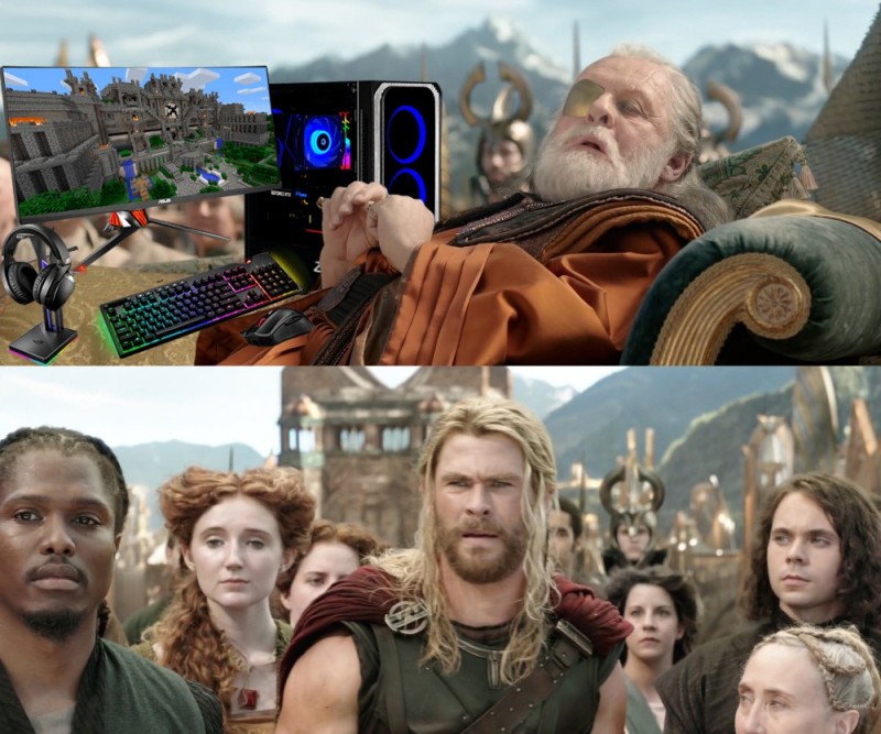 Create meme: screenshot , Luke Hemsworth Thor Ragnarok, gaming memes