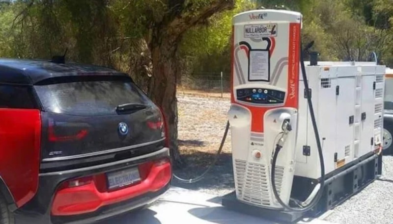 Create meme: tesla charging gasoline generator, charging an electric car from a diesel generator, charging an electric car with a diesel generator in australia