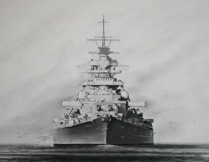 Create meme: German battleship Bismarck, the battleship Bismarck