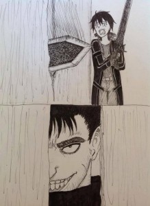 Create meme: berserk manga, berserk manga GATS