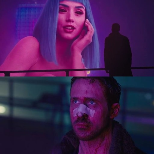 Create meme: blade runner 2049 meme, blade runner 2049 meme with hologram, ryan gosling blade runner