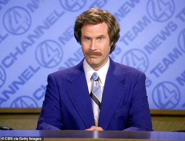 Создать мем: anchorman ron burgundy, уилл феррелл, уилл феррелл телеведущий