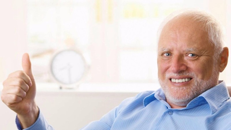 Create meme: hide the pain Harold, grandfather Harold hide the pain, Harold 