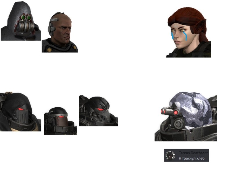 Create meme: warhammer 40,000 Space Marine helmet, Sam Fisher's pnv, Warhammer 40,000 Guardsman armor