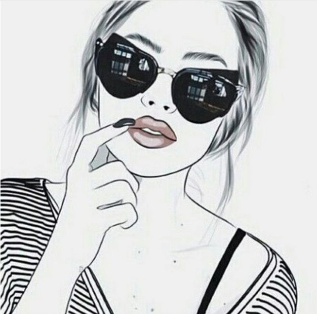 Create meme: bold drawings for drawing, people , drawing of a girl in black and white