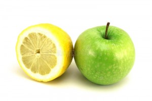 Создать мем: фрукт, лимон и зеленое яблоко, яблоко