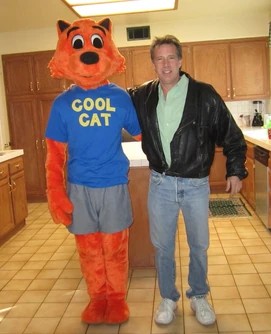 Create meme: cool cat saves the kids, queen cool cat, cool cat balloon