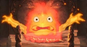 Create meme: Miyazaki Calcifer, howl's moving castle, Calcifer, Calcifer moving castle