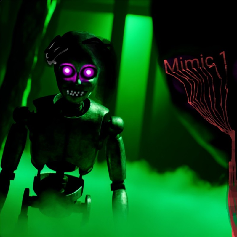 Create meme: darkness, glitch ladder from FNAF, animatronics drawings