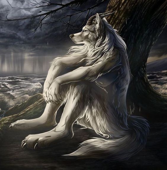 Create meme: wolf spirit, werewolf fantasy, mythical creatures wolves