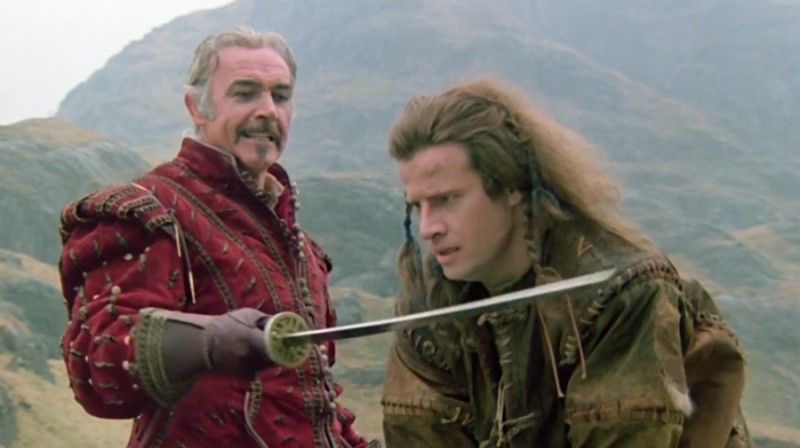 Create meme: Christopher Lambert Highlander, Sean Connery Highlander 1986, Sean Connery Highlander