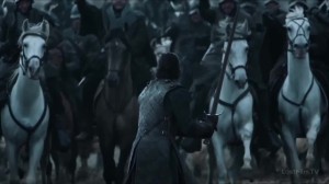 Create meme: kit Harington game of thrones battle of the bastards, game of thrones battle, John snow's battle of the bastards