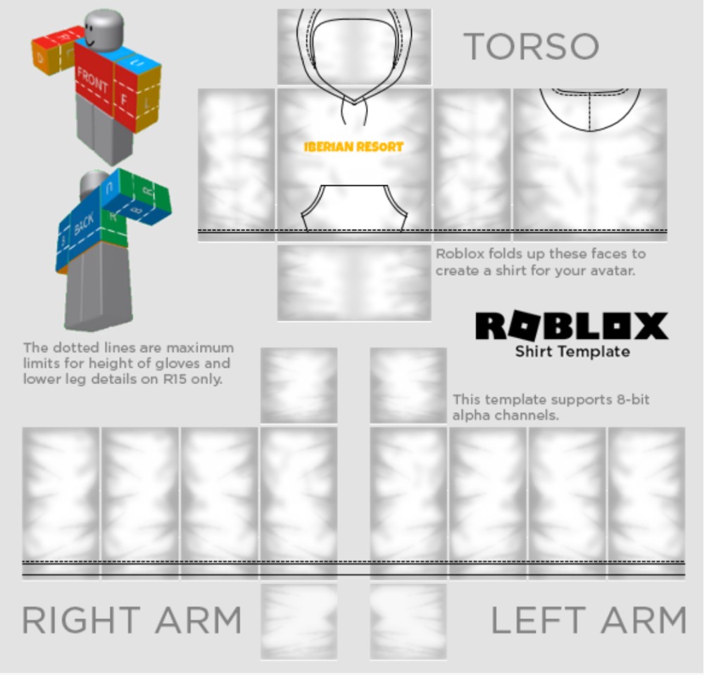 Схема одежды в роблокс