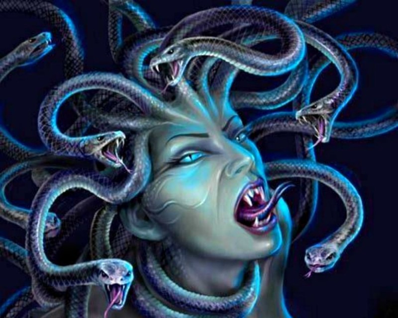 Create meme: gorgon medusa, medusa gorgon art, Medusa Gorgon Battle of the titans