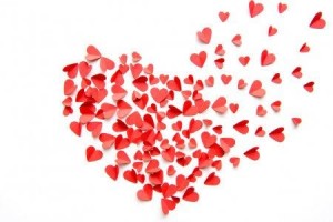 Create meme: rose petals, heart, red heart