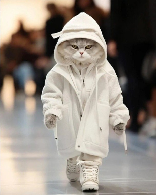 Create meme: fashionable cats, animals cute, fashionable cats