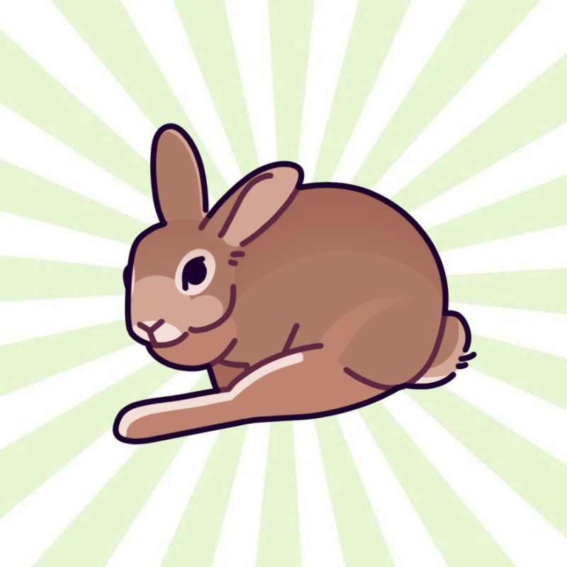 Create meme: hare , rabbit , rabbit brown drawing for kids