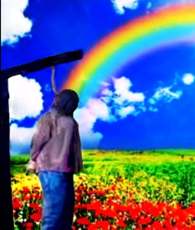 Создать мем: радуга радуга, чистое небо и радуга, arc-en-ciel