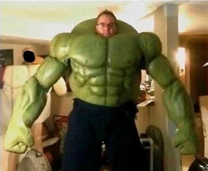 Create meme: Hulk costume, Carbon monoxide Hulk, Funny Hulk