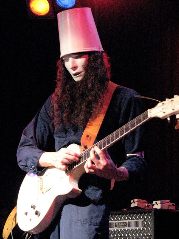 Create meme: Buckethead guitarist, buckethead, buckethead without mask