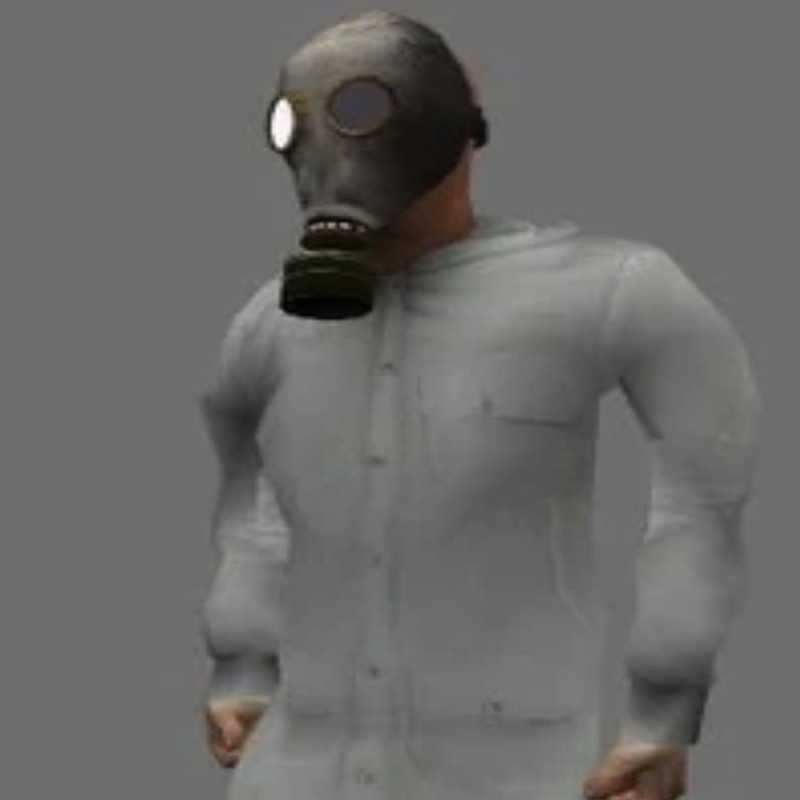 Создать мем: 3 d model, cry of fear, gasmask