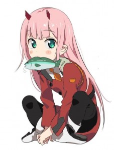 Create meme: zero two darling, franxx zero two, cute in France