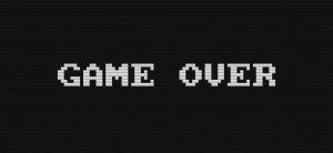 Create meme: game over 8 bit, game over art, game over picture