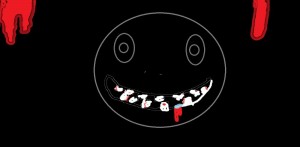 Создать мем: black background, обои смайлы, темные обои улыбка