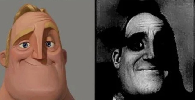 Create meme: Mr. Exceptional Uncanny, mr incredible becoming uncanny, Mr. exceptional