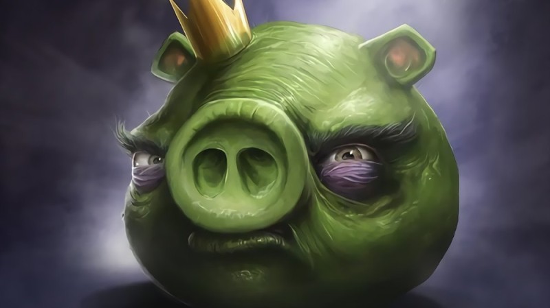 Create meme: angry birds pig, piggy from angri birds, Angri Birds of a pig