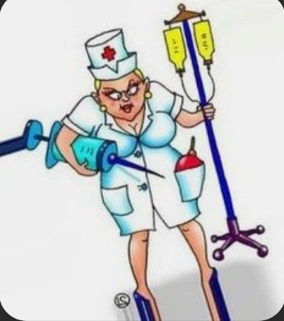 Create meme: happy Nurse's Day funny postcards, Nurse drawings are funny, nurse cartoon