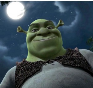 Создать мем: shrek, шрэк, shrek scared shrekless