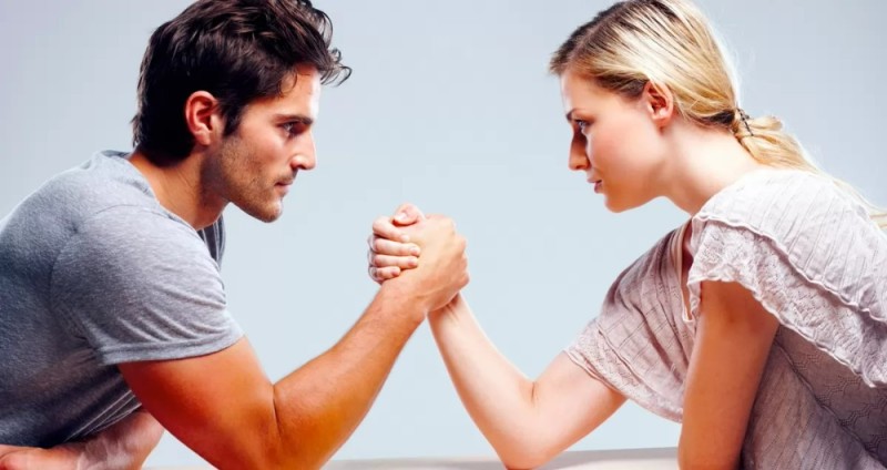 Create meme: woman versus men, the rivalry of men and women, body part