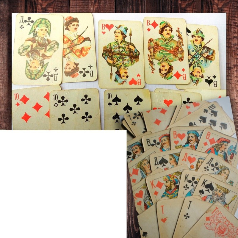 Create meme: miniature playing cards, playing cards of the USSR, playing cards deck