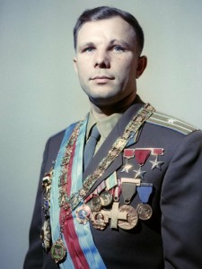 Create meme: Yuri Gagarin portrait, Yuri Gagarin