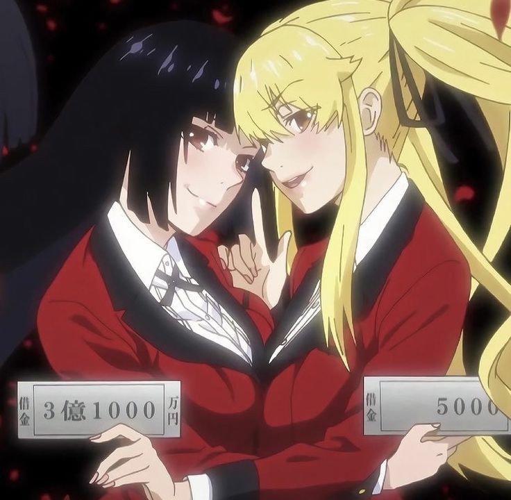 Create meme: kakegurui, crazy excitement kakegurui, crazy excitement of yumeko and saotome