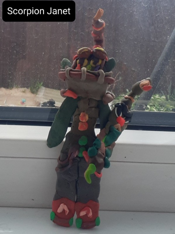 Create meme: plasticine figures FNAF, handicrafts made of plasticine fnaf, animatronics made of plasticine