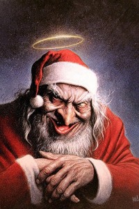 Create meme: Santa Claus, angry Santa, evil Santa Claus