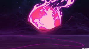 Create meme: purple sun art, purple background for steam, retro wave Wallpaper 4k