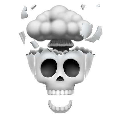 Create meme: skull emoji, skull emoji, emoji skeleton iPhone